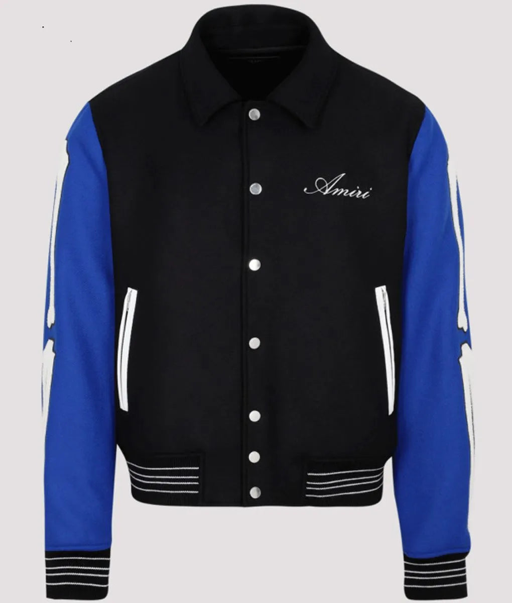 Amiri Bones Letterman Wool Jacket