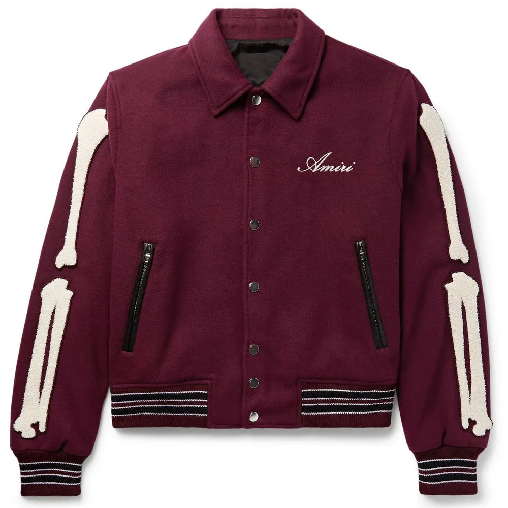 Amiri Bones Letterman Wool Jacket