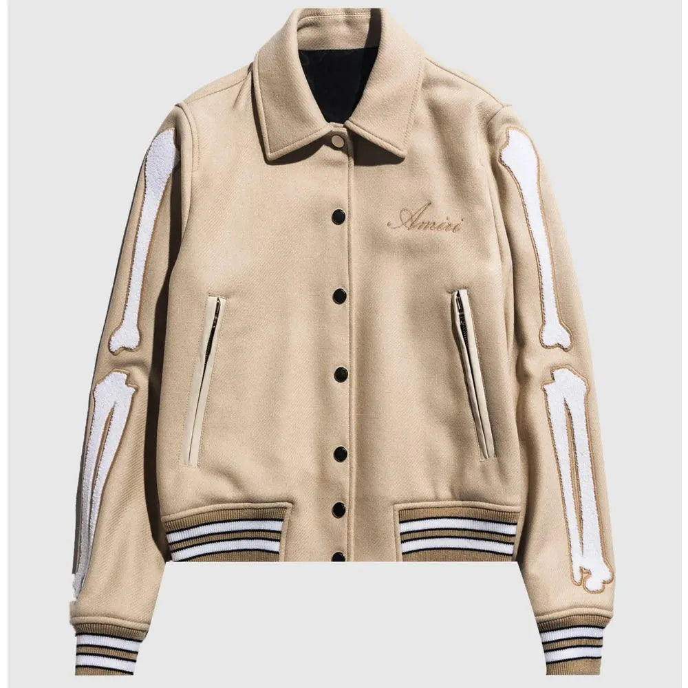 Amiri Bones Letterman Wool Jacket