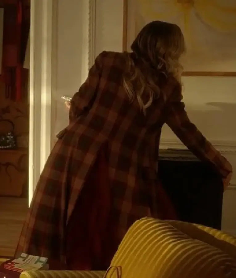 And Just Like That Sarah Jessica Plaid Long Coat