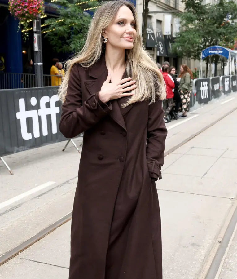 Angelina Jolie 2025 Toronto International Film Festival Long Coat