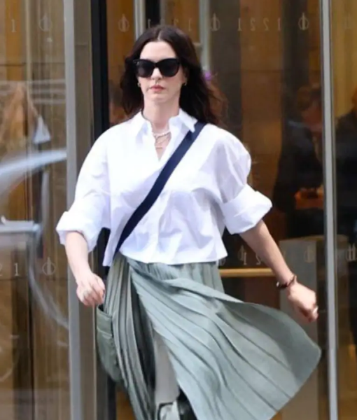 Anne Hathaway The Devil Wears Prada 2 White Shirt
