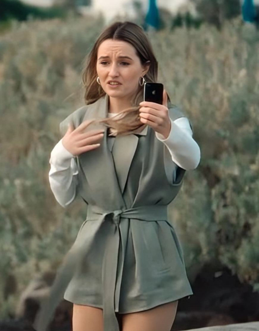 Apple Cider Vinegar Kaitlyn Dever Belted Vest