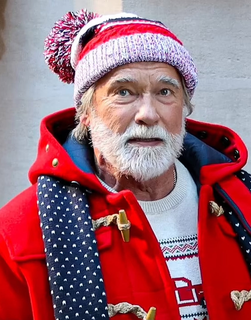 The Man With The Bag Arnold Schwarzenegger Red Coat