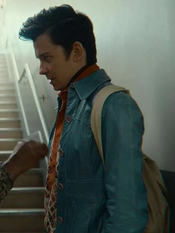 Otis Milburn Sex Education Blue Leather Jacket