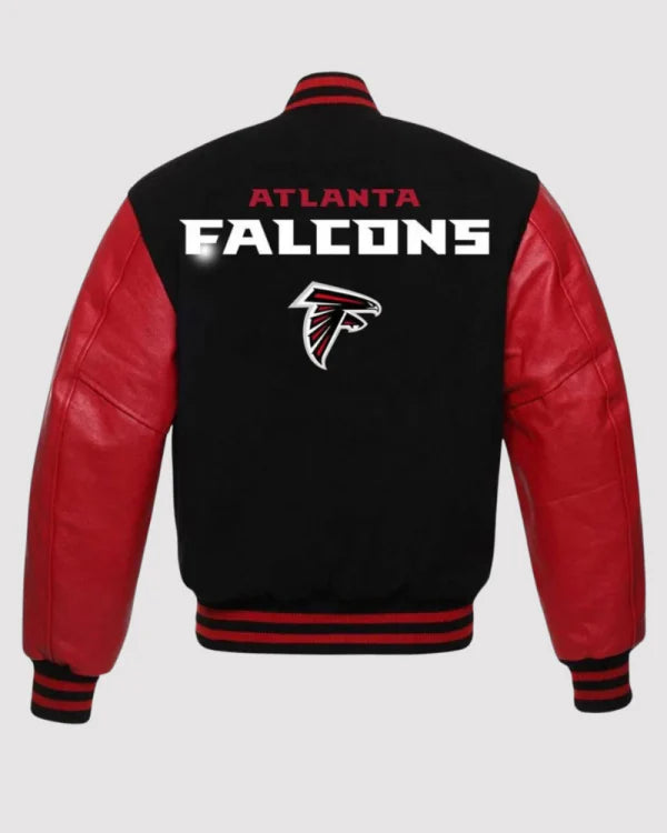 Atlanta Falcons Black And Red Varsity Jacket