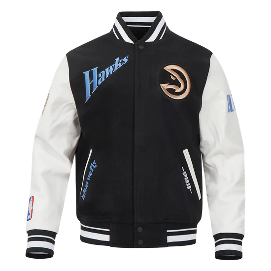 Nba Atlanta Hawks City Edition 24-25 Men's Rib Wool Varsity Jacket