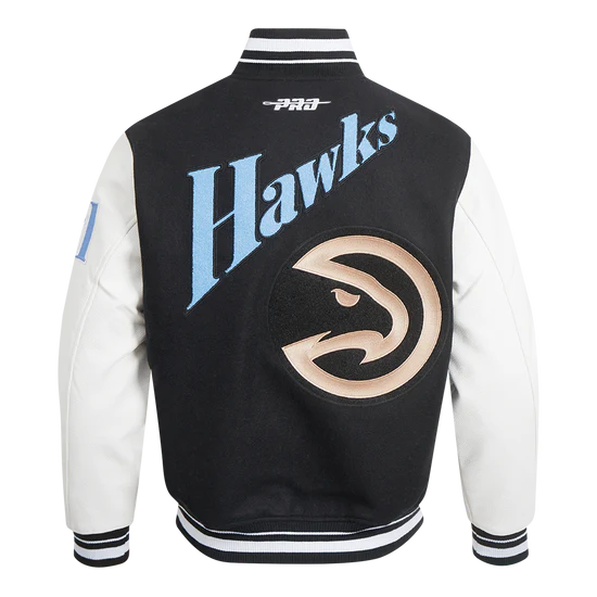 Nba Atlanta Hawks City Edition 24-25 Men's Rib Wool Varsity Jacket