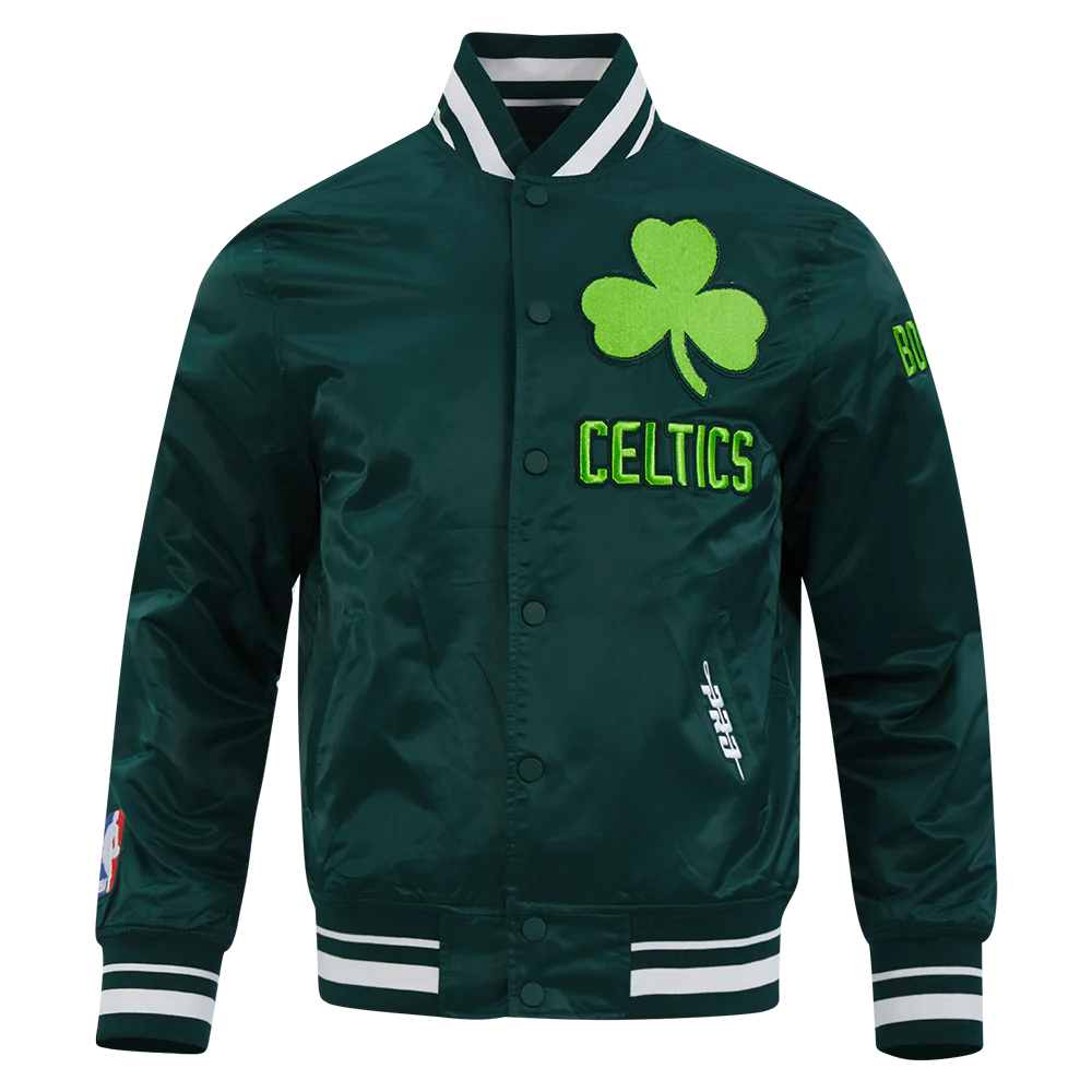 Nba Boston Celtics City Edition 24-25 Men's Rib Satin Jacket