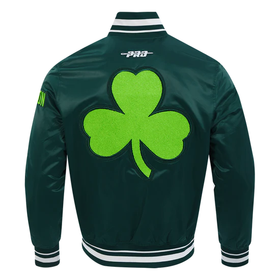 Nba Boston Celtics City Edition 24-25 Men's Rib Satin Jacket
