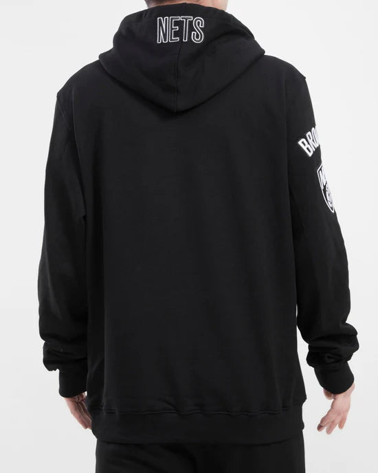 Nba Brooklyn Nets Old English Logo Men's Hoodie