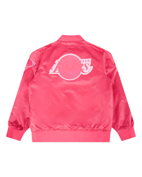 Nba Los Angeles Lakers Triple Pink Big Satin Jacket