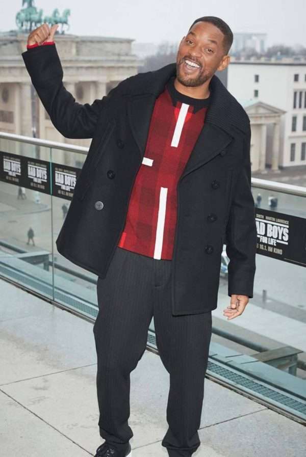 Bad Boys For Life Event Will Smith Black Pea Coat