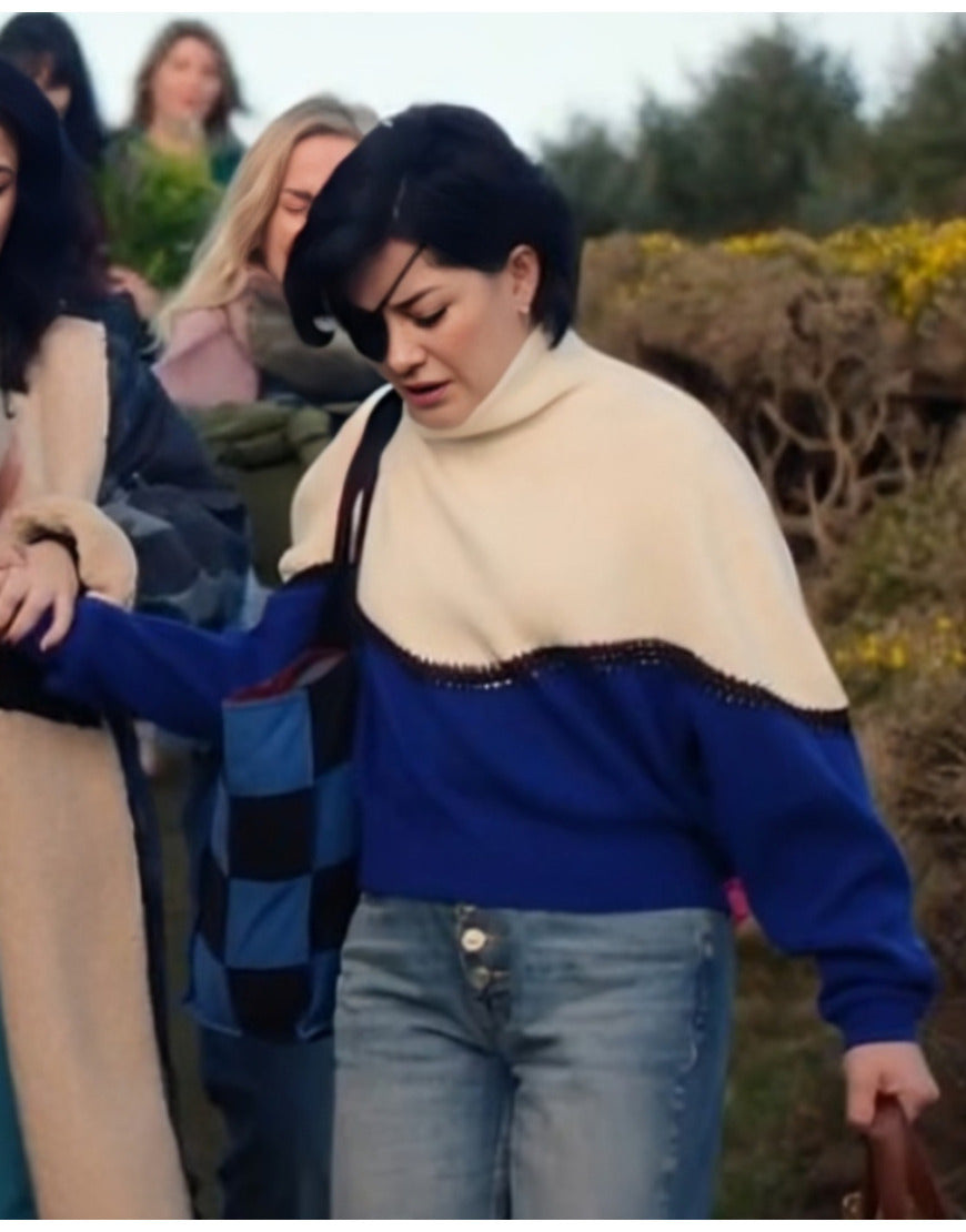 Bad Sisters S02 Sarah Greene Two-Tone Turtleneck Sweater