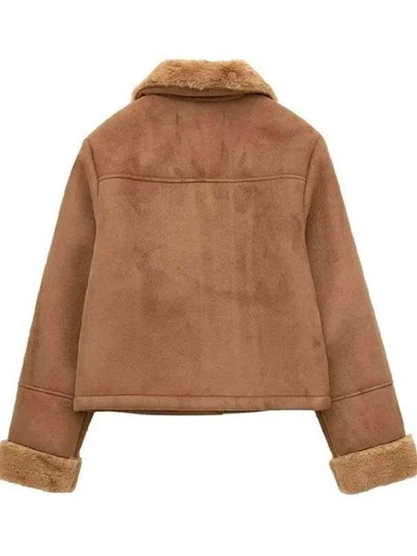 Baked with Love Holiday S01 Brown Shearling Jacket