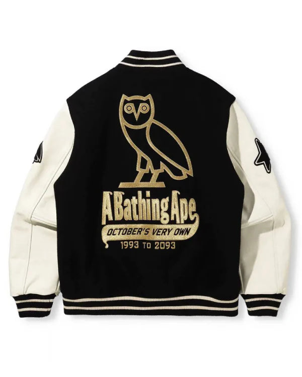 Bape A Bathing Ape OVO Varsity Jacket