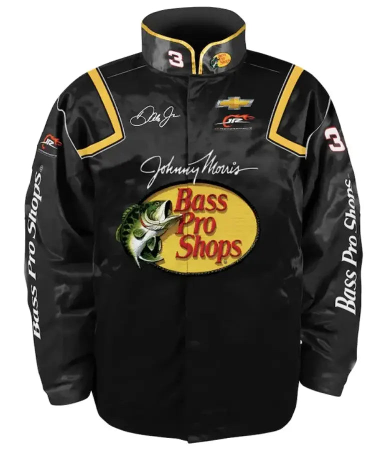 Bass Pro Shops Racing Twill Driver Full-Snap Black Jacket