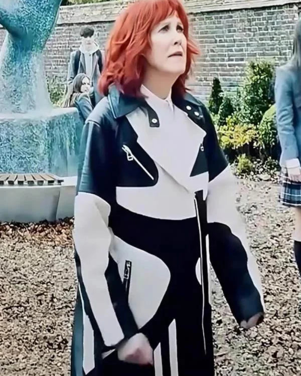 Beetlejuice 2024 Delia Deetz Leather Coat