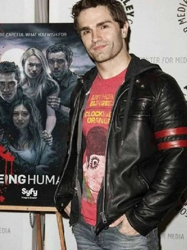 Sam Witwer Black Leather Jacket