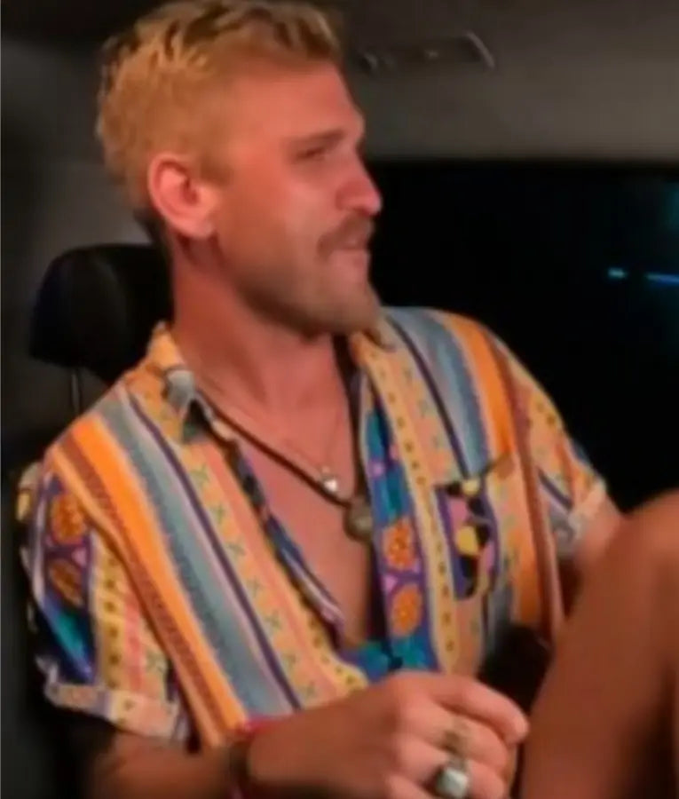 Below Deck Down Under S03 Nate Salmon Printed Striped Shirt