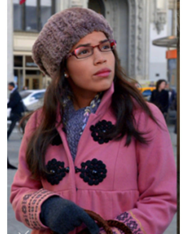 Ugly Betty S04 America Ferrara Pink Embroidered Coat
