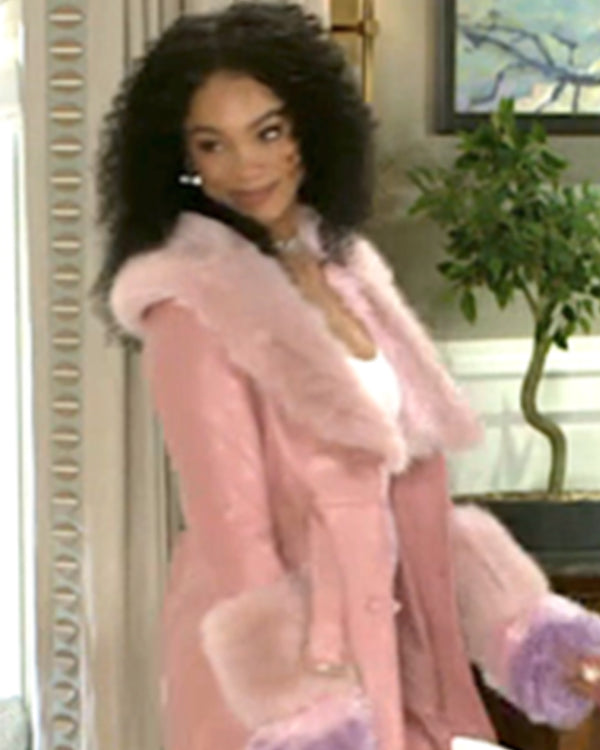 Beyond The Gates 2025 RhonniRose Mantilla Pink Leather Coat