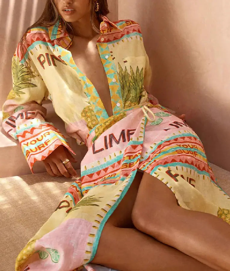 Billion Dollar Playground S01 Pine Lime Multicolor Print Shirt