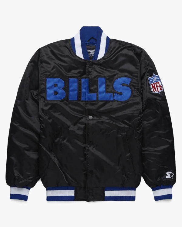 Bills-Blackout-Satin-Black-Varsity-Jacket