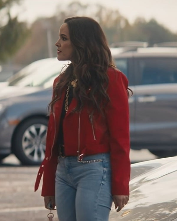 Grosse Pointe Garden Society Melissa Fumero Red Leather Jacket