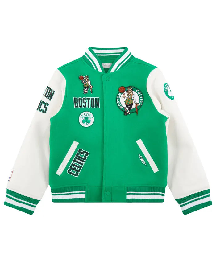 Boston Celtics Retro Classic Rib Wool Varsity Jacket