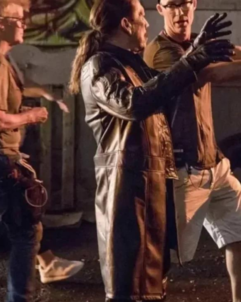 The Flash S04 Breacher Leather Black Coat