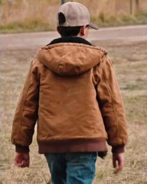 Brecken Merrill Yellowstone Season 4 Tate Dutton Brown Jacket