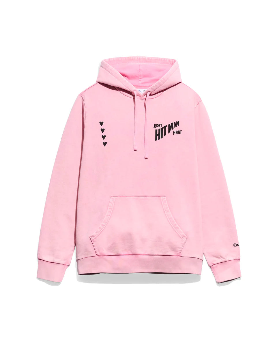 Bret Hart Pink French Terry Hoodie