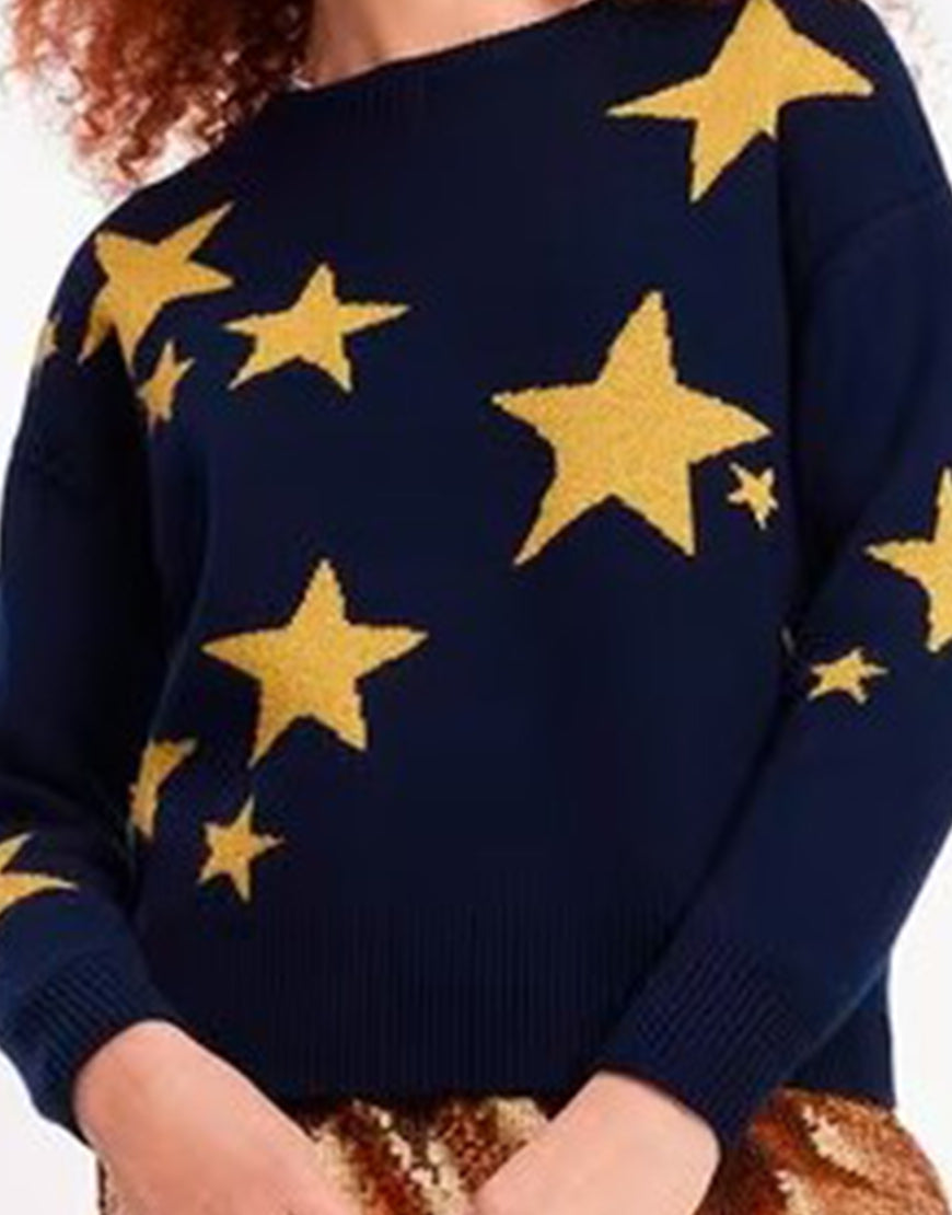Holiday Crashers 2024 Daniella Monet Star Sweater