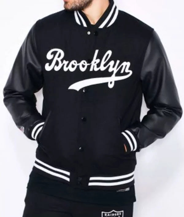 Brooklyn Dodgers Black Varsity Jacket