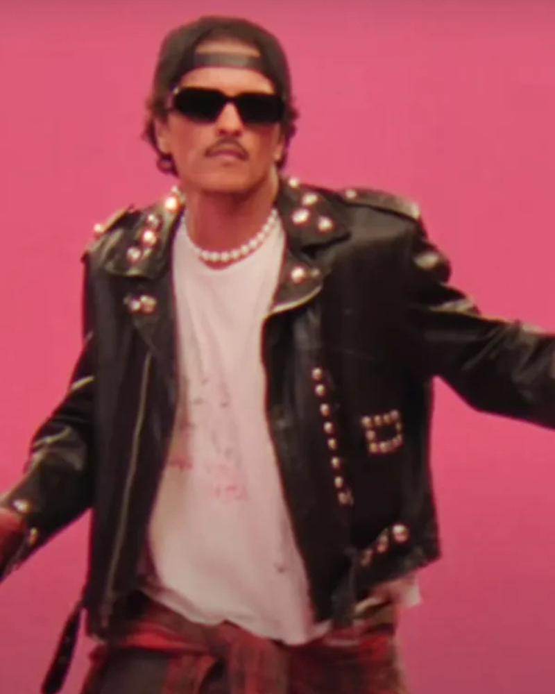 BrunoMarsAPTMVSong2024BlackLeatherJackets