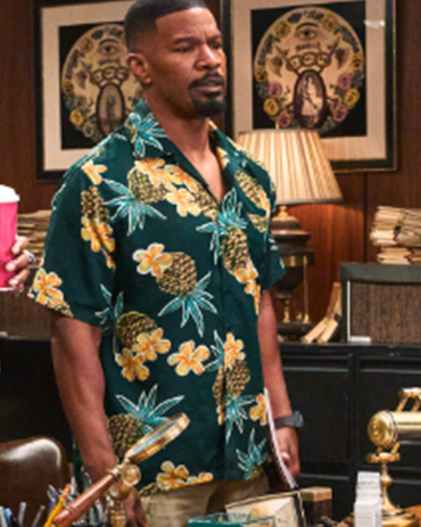Day Shift 2022 Jamie Foxx Floral Shirt