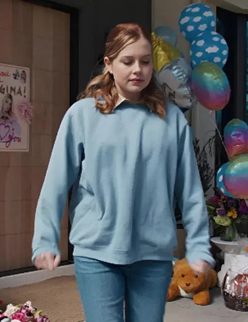 Angourie Rice Mean Girls 2024 Blue Sweatshirt