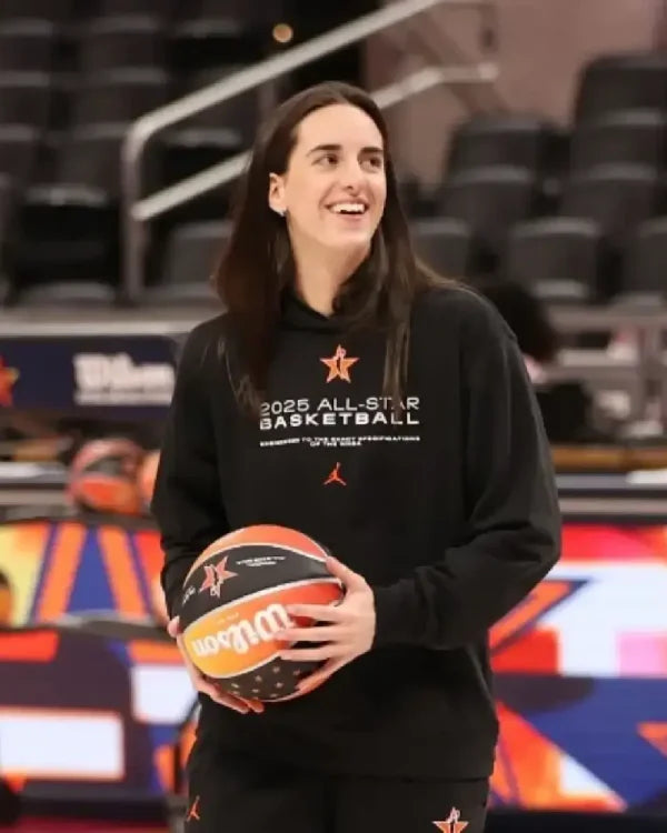 Caitlin Clark 2025 AT&T WNBA All-Star Black Hoodie