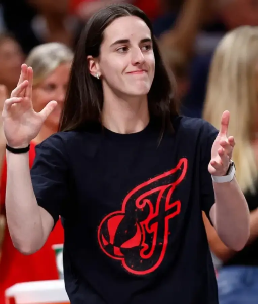 Caitlin Clark Indiana Fever Stranger Things Black T-Shirt
