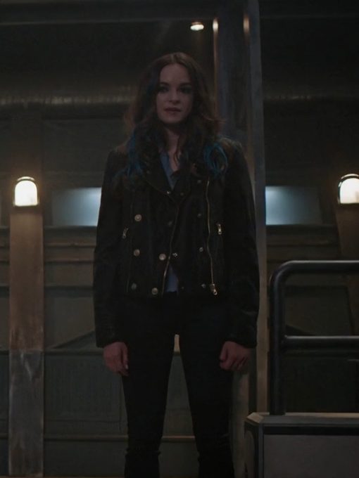 The Flash Caitlin Snow Black Leather Jacket