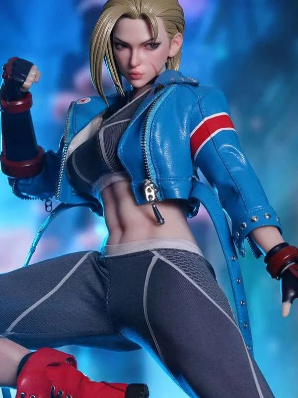 Cammy Street Fighter 6 Blue Leather Jacket