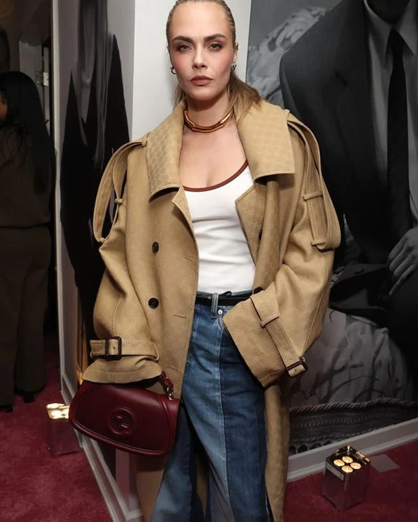 Cara Delevingne W Magazine Party 2025 Coat