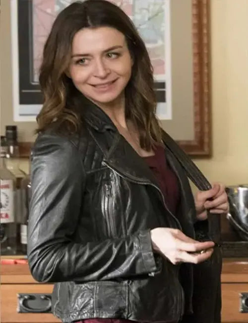 Grey’s Anatomy S13 Dr. Amelia Shepherd Biker Leather Jacket