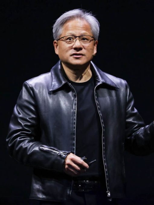 Jensen Huang Nvidia Ceo Leather Jacket