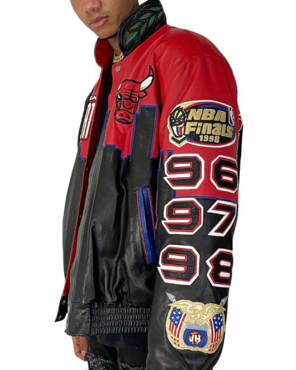 Chicago Bulls 3-peat Championship Leather Jacket