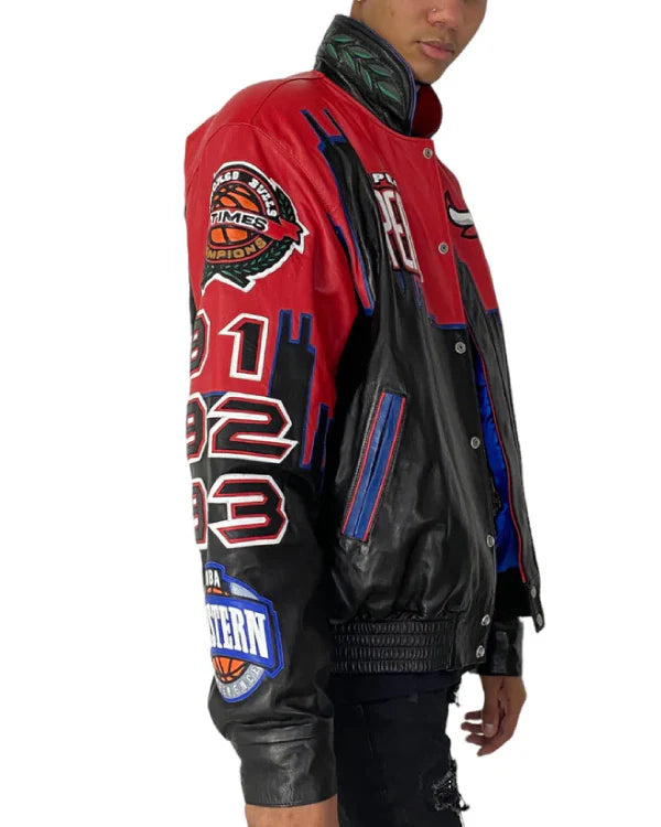 Chicago Bulls 3-peat Championship Leather Jacket