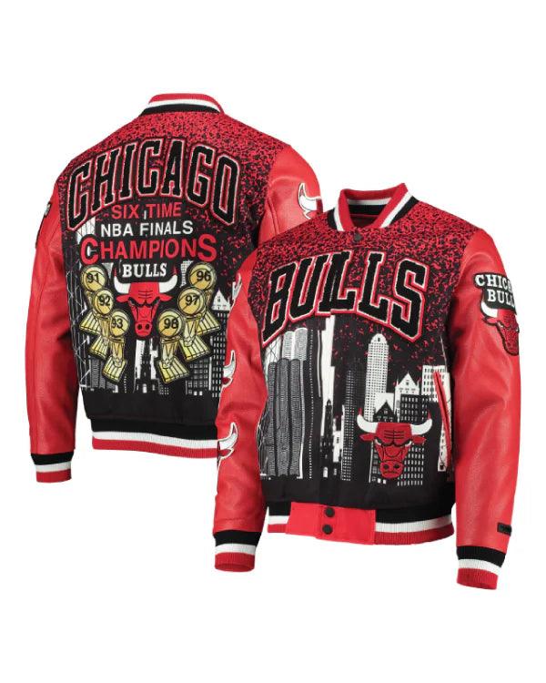 Chicago Bulls Pro Standard Red Remix Varsity Jacket