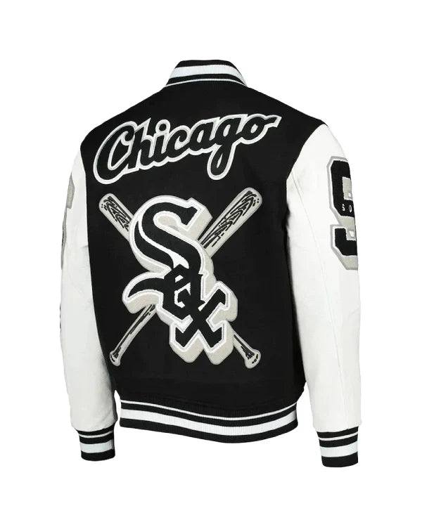 Chicago White Sox Mashup Varsity Black and White Jacket