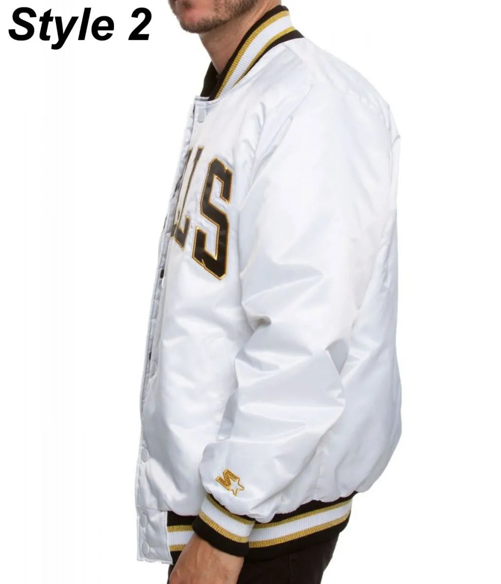 Chicago Bulls White Satin Jacket